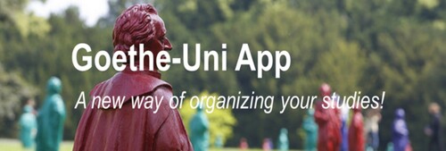 Goethe uni app front page new
